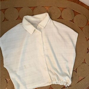 Iris Basic Off-White Textured Blouse